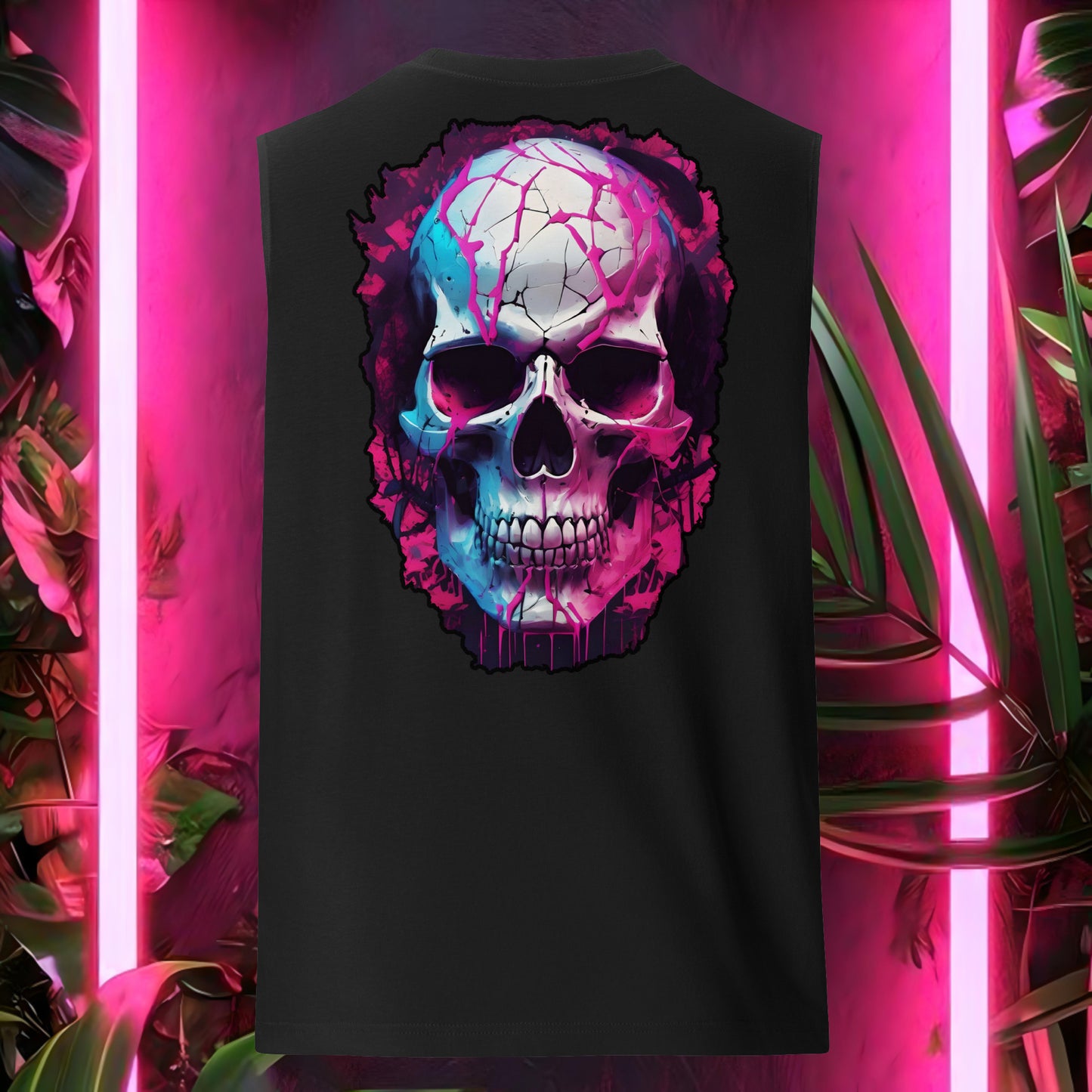 Neon Skull Muscle Top (Unisex) - Original
