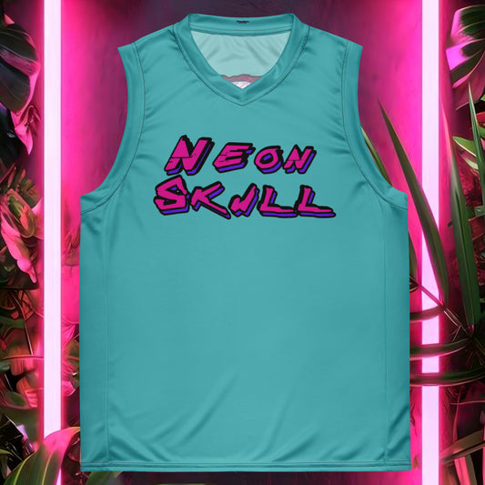 Neon Skull Basketball Jersey 1 (Unisex)