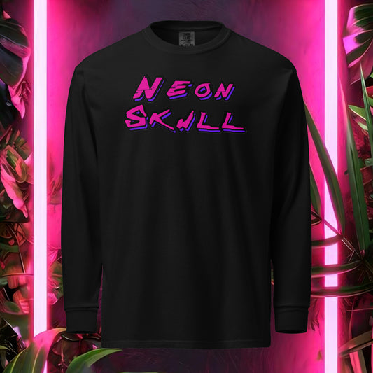 Neon Skull Long Sleeve TShirt (Unisex) - Original