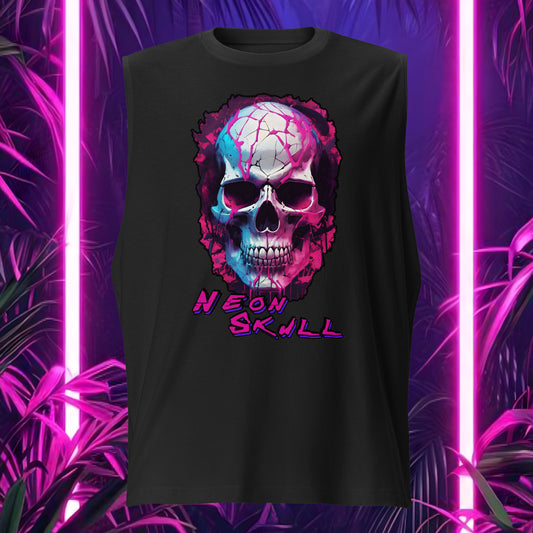 Neon Skull Muscle Top (Unisex) - Bold