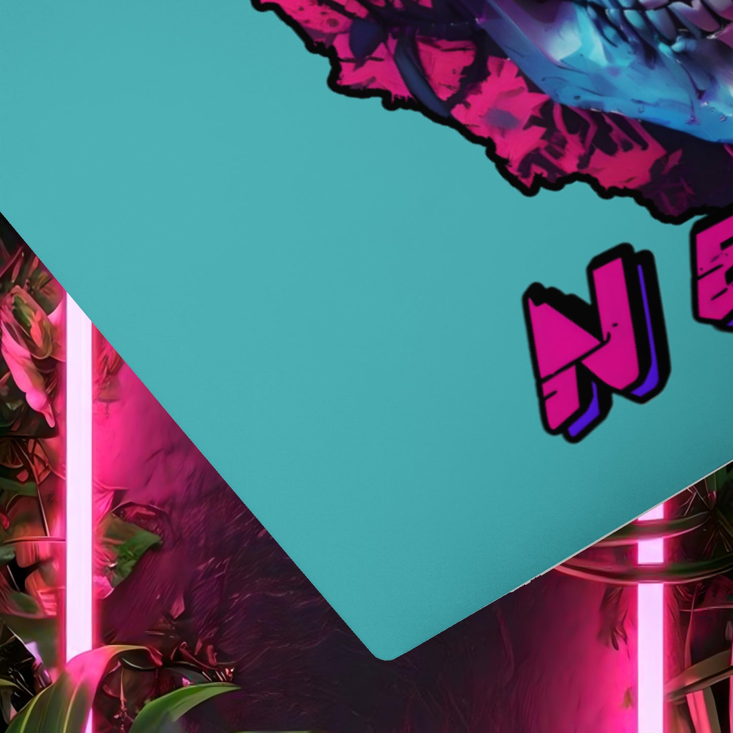 Neon Skull Poster (Matte)